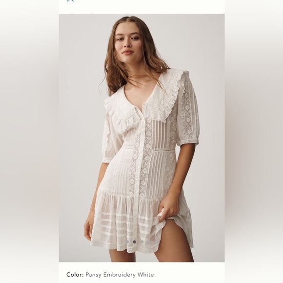 Rixo Dove Short sleeve Mini Dress - Picture 1 of 4